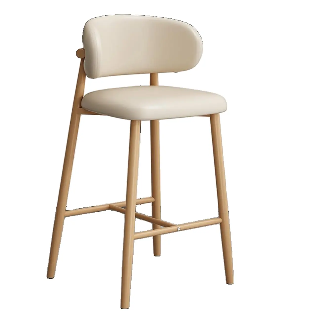 Modern Upholstered Low Back Counter Height Bar Stools