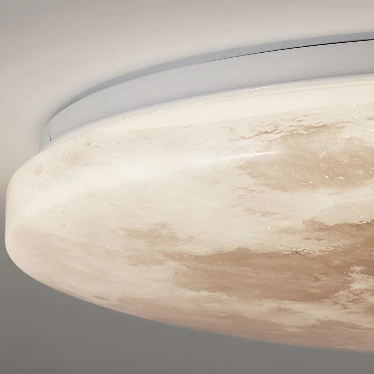 Modern Moon Design Dimmable LED Flush Mount Ceiling Light