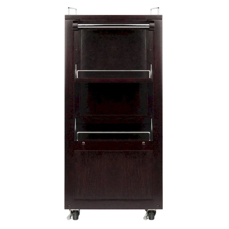 Galen Entertainment Cart, Espresso - 34.25 x 16.77 x 34.37 inches