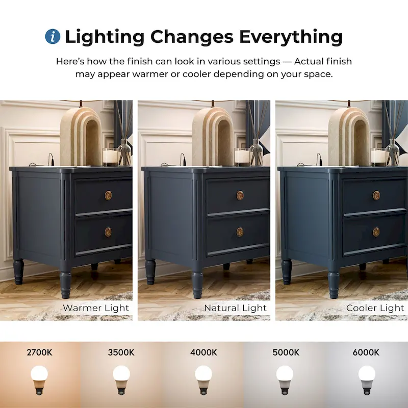 Arlena Modern Solid Wood Nightstand with USB Ports