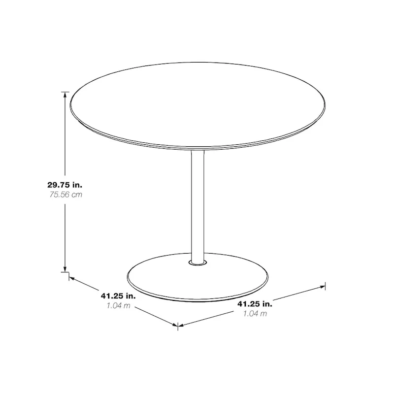 41.25  x 41.25  Flower Round Dining Table