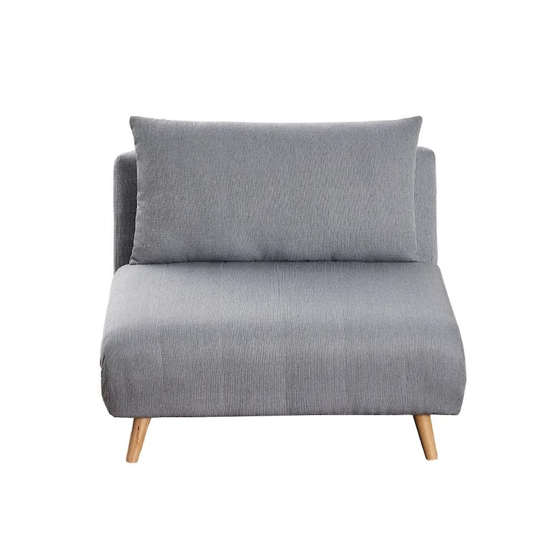 Foldable Sleep Chair with Hideaway Legs and Backrest Pillow - 75.5D x 41W x 30H