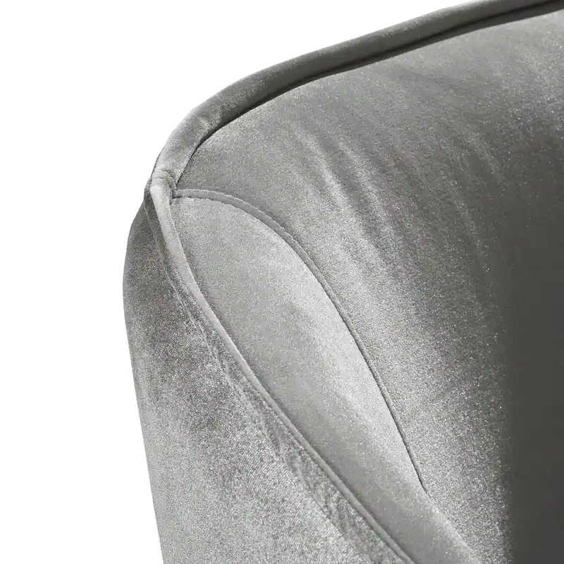 Vianne Velvet Curved Back Acrylic Leg Accent Chair by iNSPIRE Q Bold