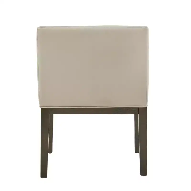 Weathered Grey & Beige Slope Arm Dining Chair, Set of 2