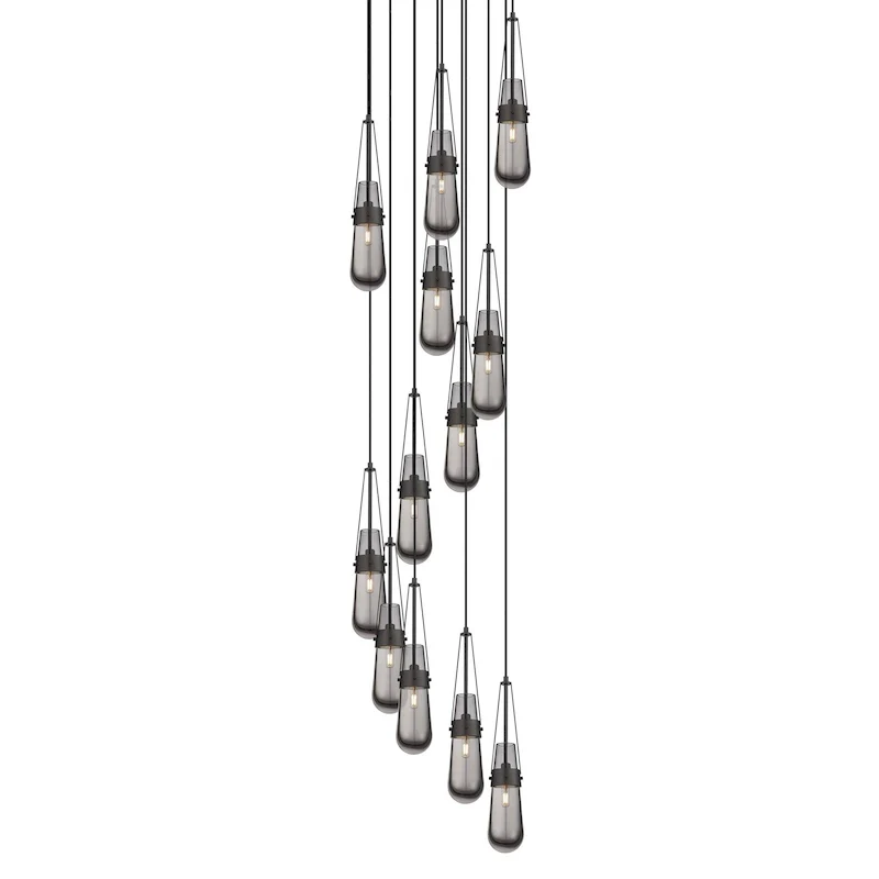 Innovations Lighting 126-452-1P-21-24 Milan Pendant Milan 12 Light 24