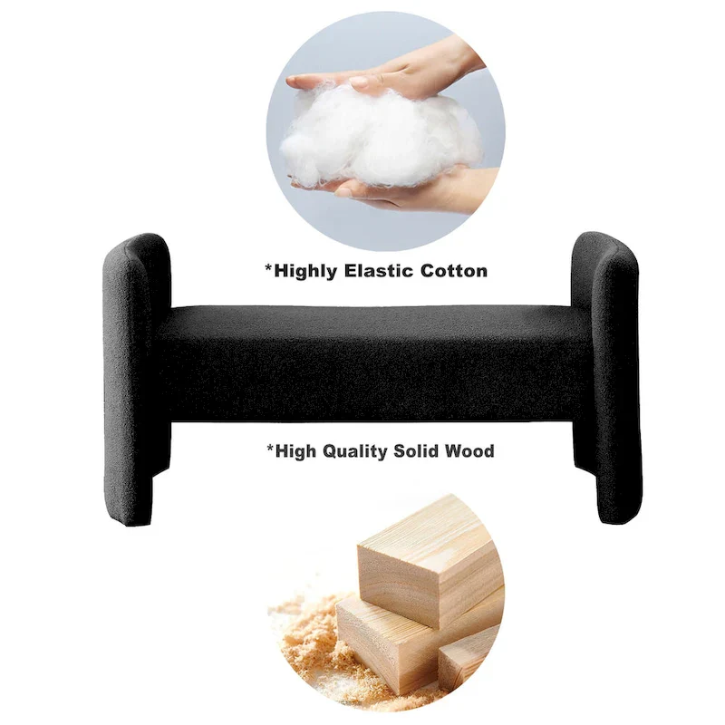 GDFStudio - Harper H-Frame Polyester Upholstered Bench with Modern Versatile Design