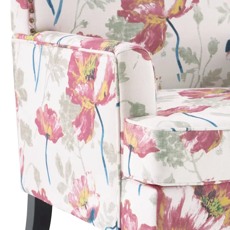 Armchair Accent Chairs with Nailhead Trim Set of 2