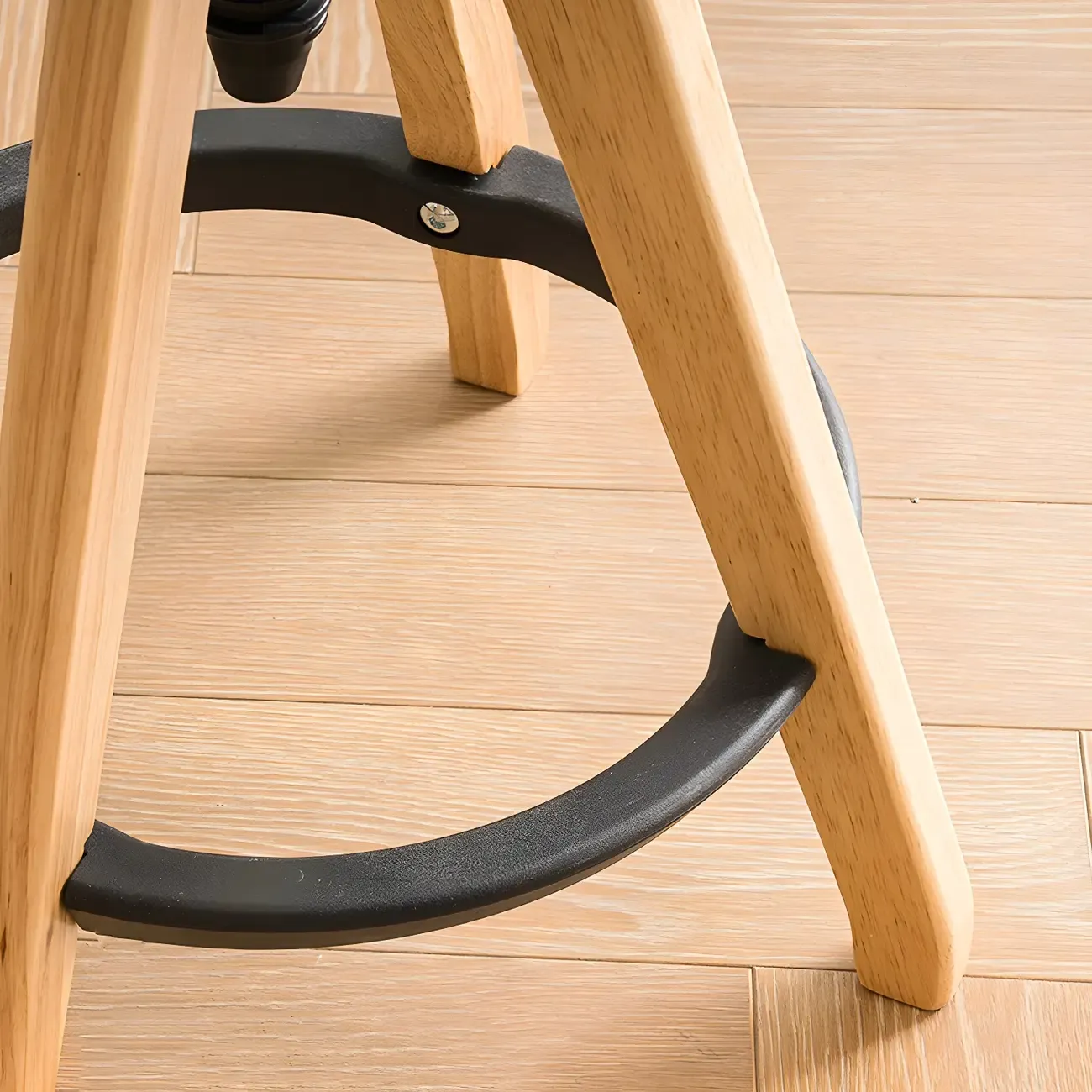 Adjustable Brown Wooden Swivel Backless Bar Stools