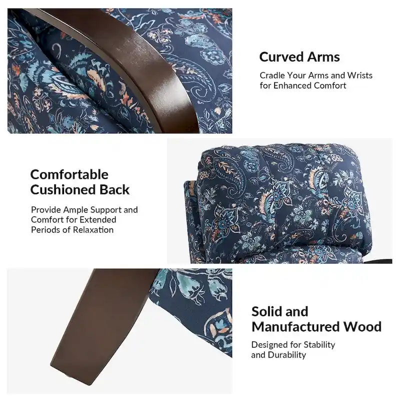 Rita Genuine Leather Manual Recliner by Hulala Home