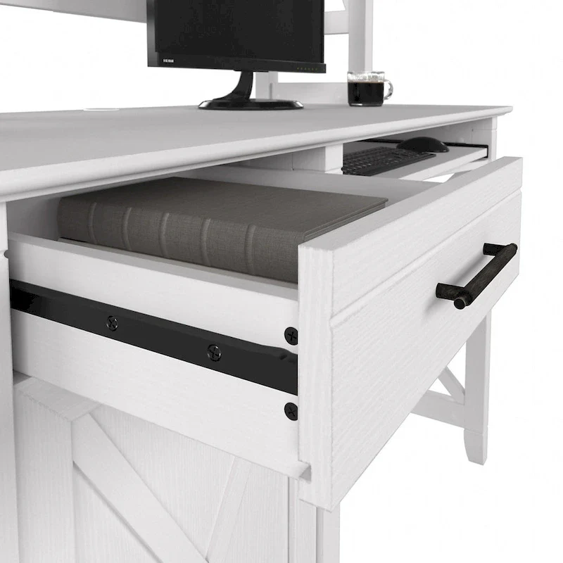 Key West 48W Small Computer Desk with Hutch by Bush Furniture