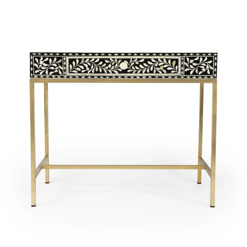 Butler Perilla Black and White Bone Inlay Writing Desk