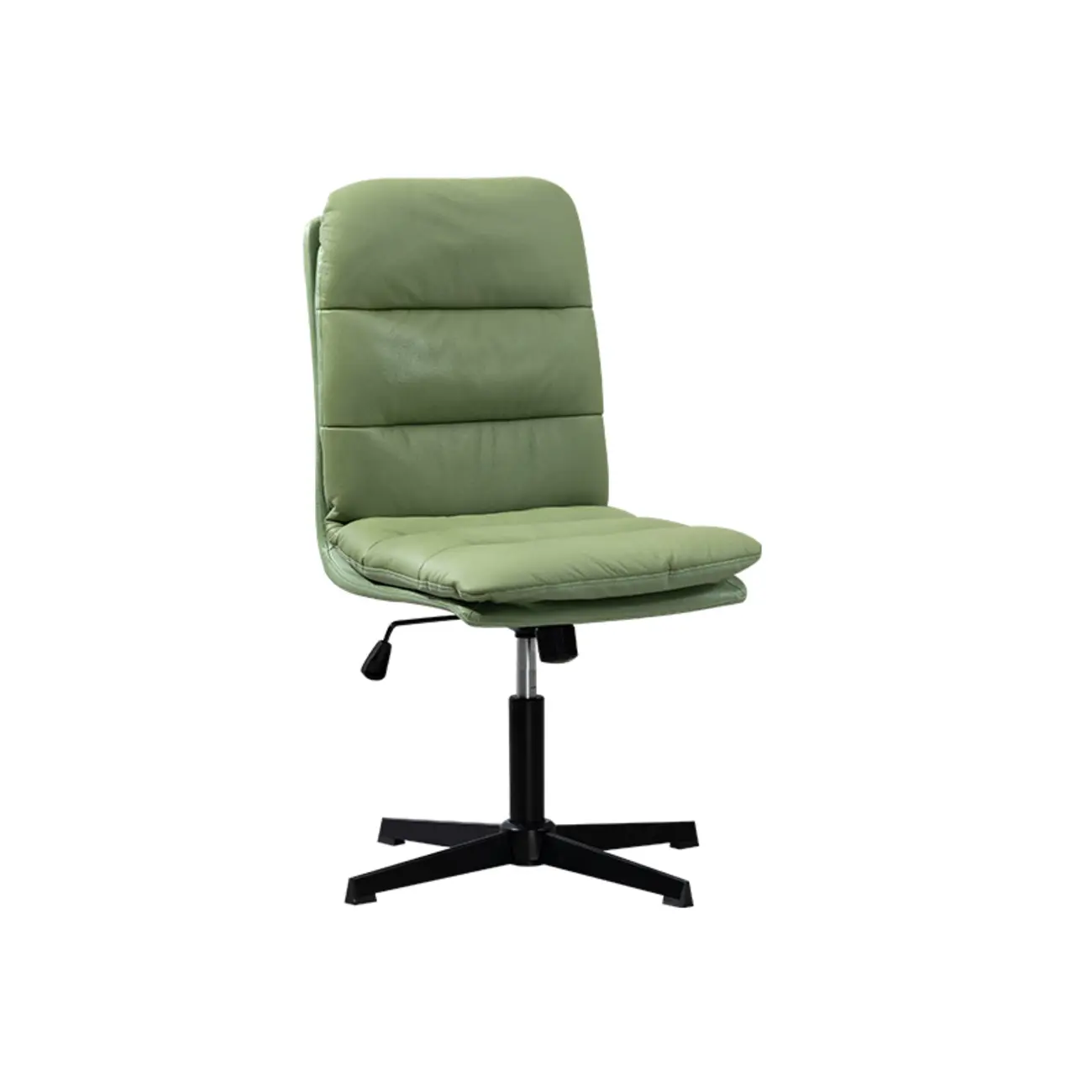 White Leather Tilt Lock Swivel Office Chairs
