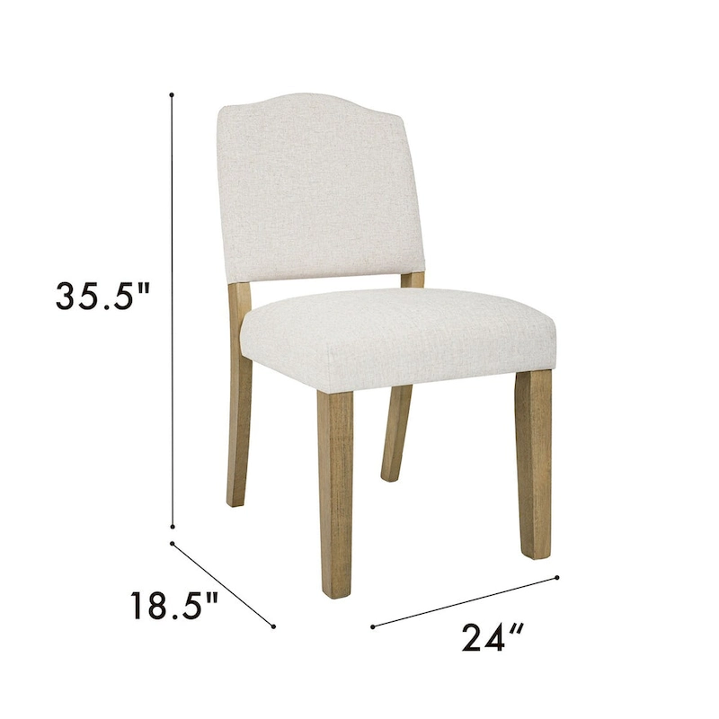 HomePop Open Back Upholstered Dining Chair - Cream Textured Woven (Single Pack)