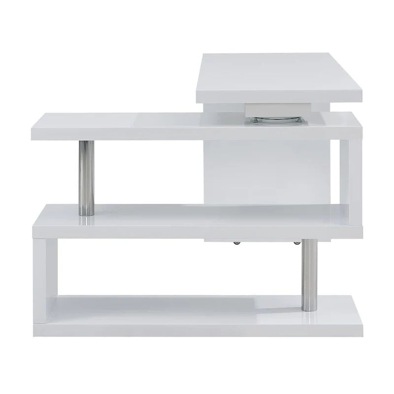 SEI Furniture Ballintoy Rotating Desk with Shelving