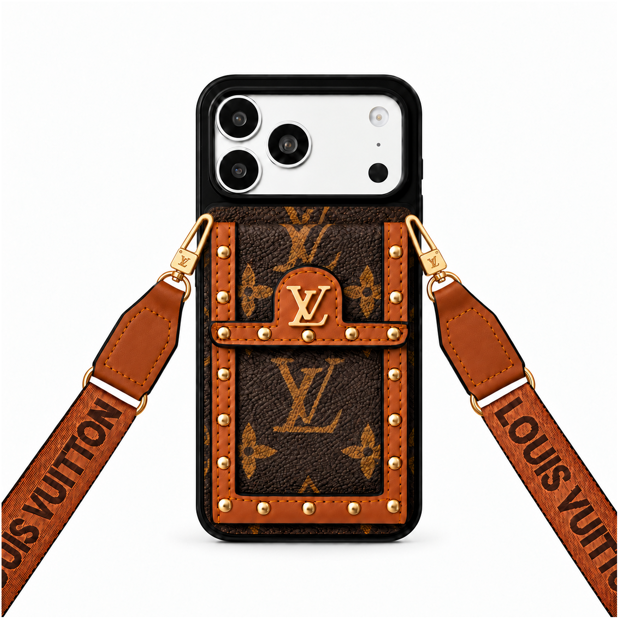 LL GG Rivet Trunk 01 Detachable Crossbody Case for iPhone - Vania Cases