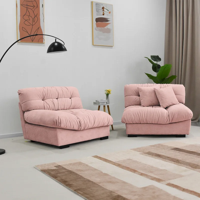 105 Minimalism Cloud Sofa Loveseat with Two Pillow