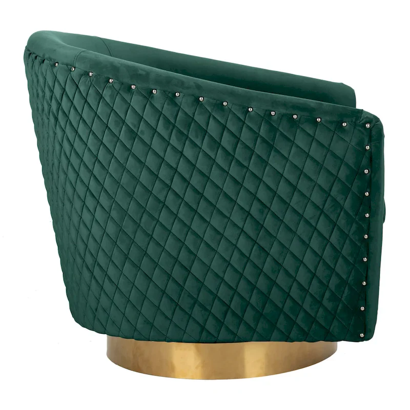 Quilted Swivel Tub Chair - 30Wx32Dx30H