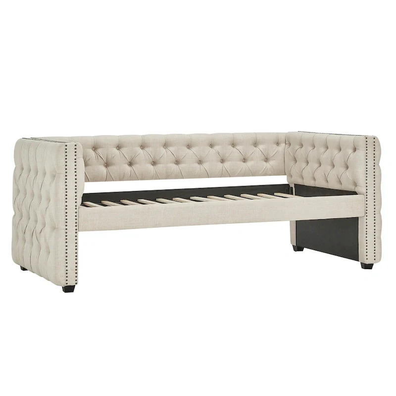 Knightsbridge Twin Tufted Nailhead Daybed by iNSPIRE Q Artisan
