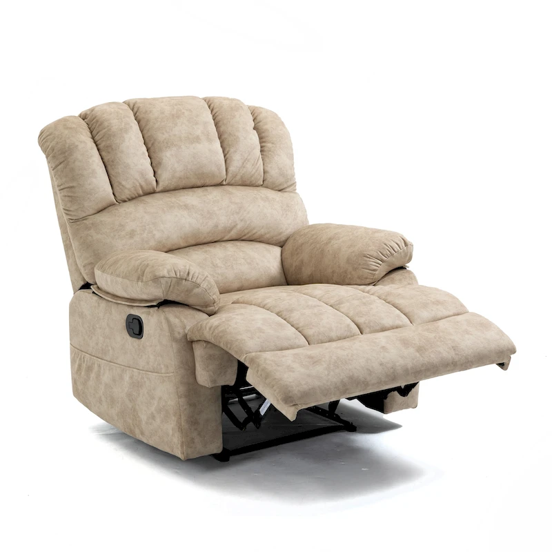 Large Manual Upholstered Recliner Chair