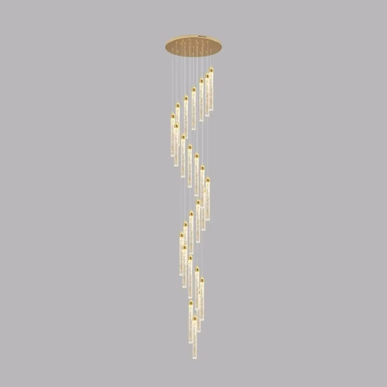 Modern Spiral Crystal Gold LED Chandelier Pendant Light