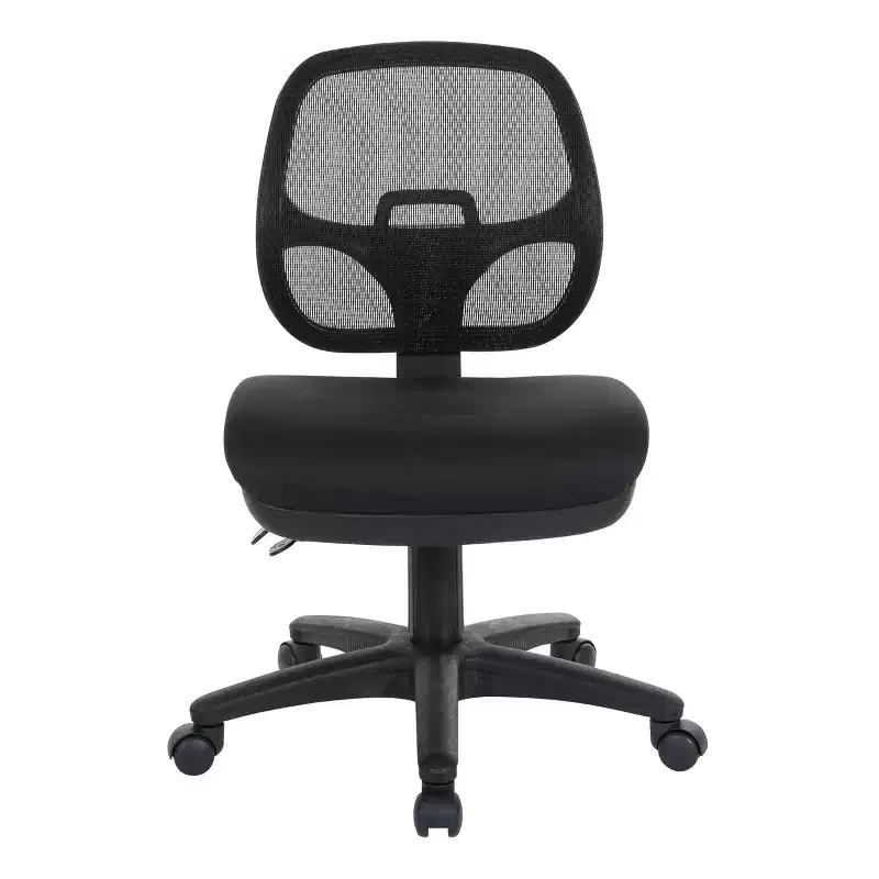 Ergonomic Task Chair Black - OSP Home Furnishings: Swivel, Mesh Lumbar Support, Adjustable Height