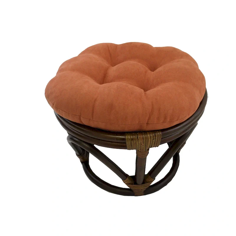 Bali 18-inch Footstool with Microsuede Cushion