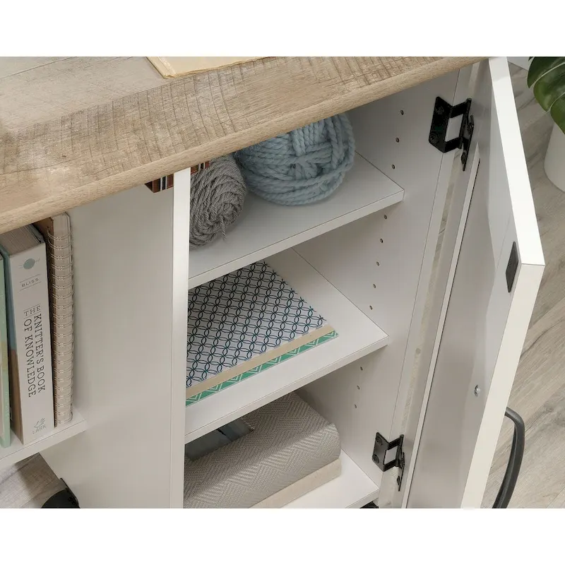 Sauder Select Collection Easy Rolling Sewing and Craft Table/Cart