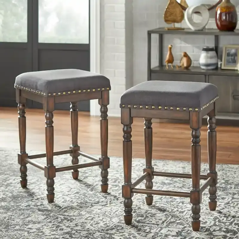 Lifestorey Grafton Turned Leg Counter Stool (Set of 2)
