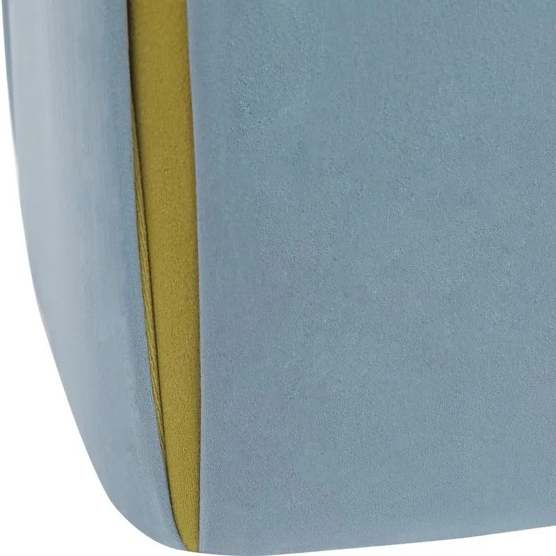 Adeco 14 Small Ottoman Footrest Stool- Velvet Seating Stool Ottoman