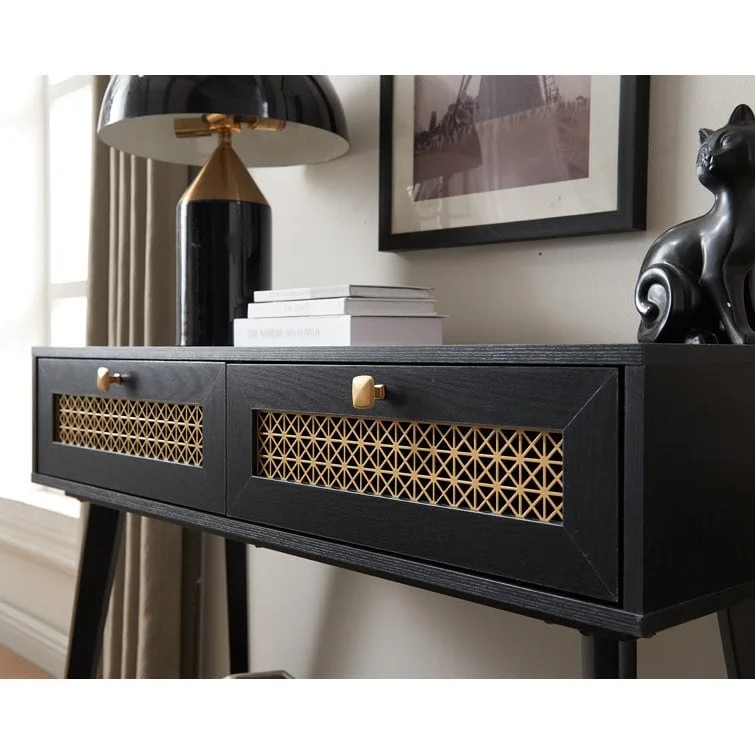 41.9 Wood 2-Drawer Console Table