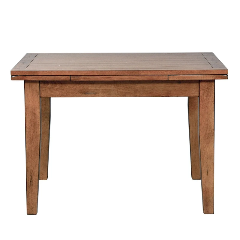 Treasures Medium Brown Rustic Oak Retractable Leg Table