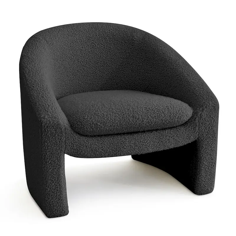 Upholstered Barrel Accent Chair