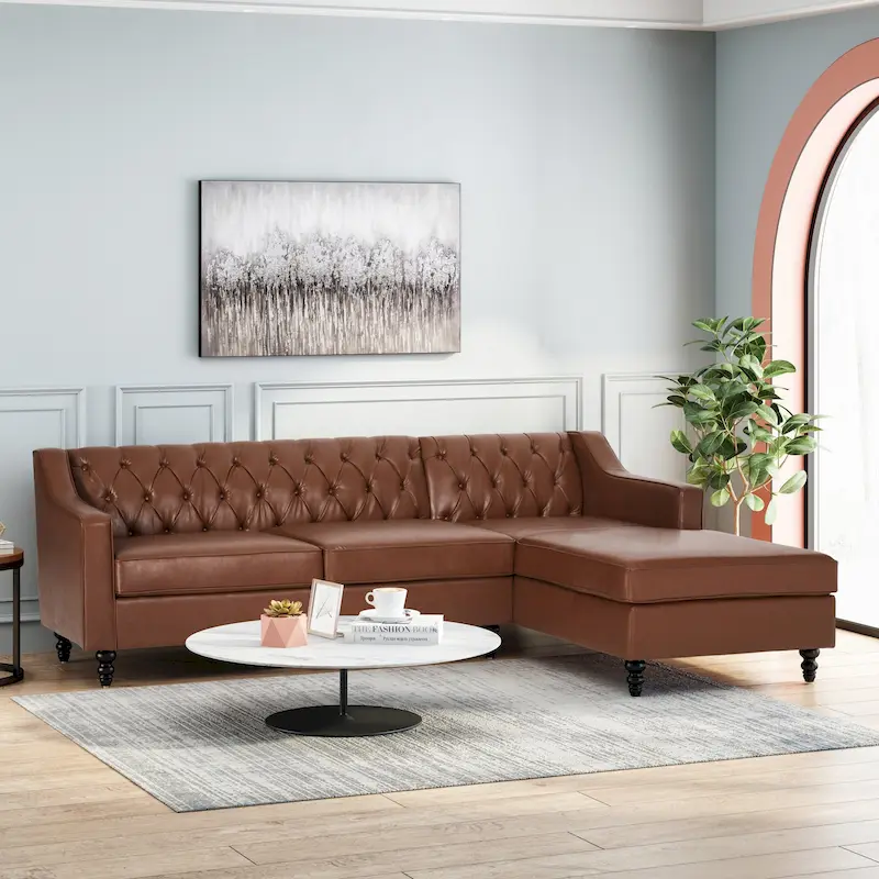 Modern Tufted Chaise Corner Sofa