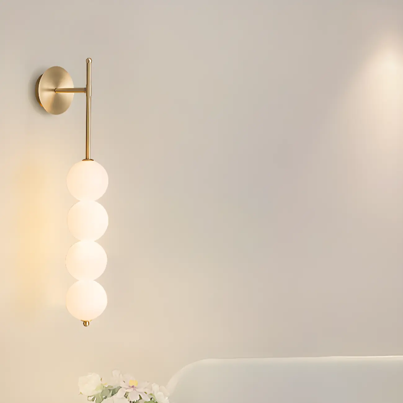 Modern Metal Acrylic Ball 4-Light Wall Sconce