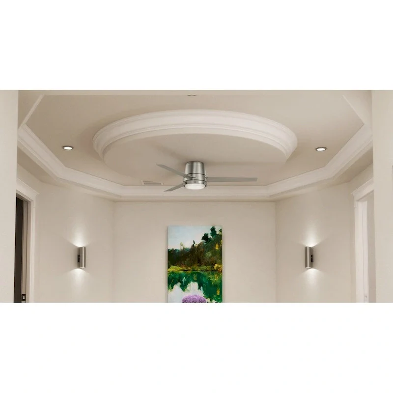Casablanca 54  Commodus Low Profile Ceiling Fan with LED Light Kit and Wall Control - Modern & Contemporary, Transitional