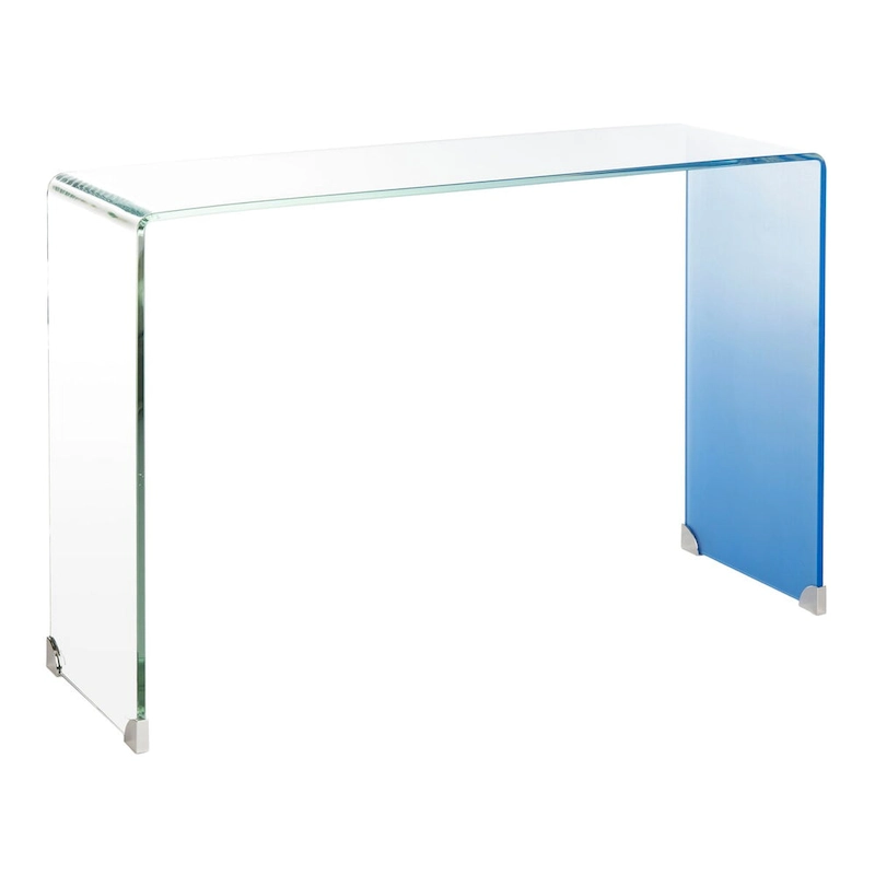 SAFAVIEH Modena Ombre Glass Console Table - Clear / Blue - 43.3 x 13.8 x 29.5 - 43Wx14Dx30H