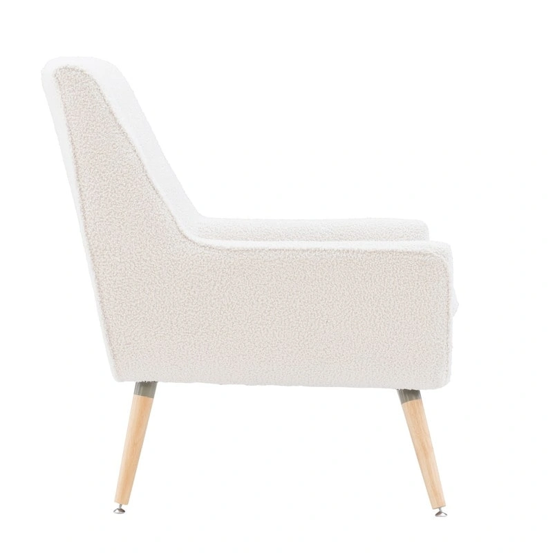 Arlo White Faux Sherpa Accent Chair