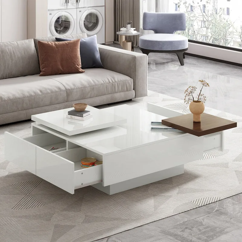 Modern Square Wood Coffee Table