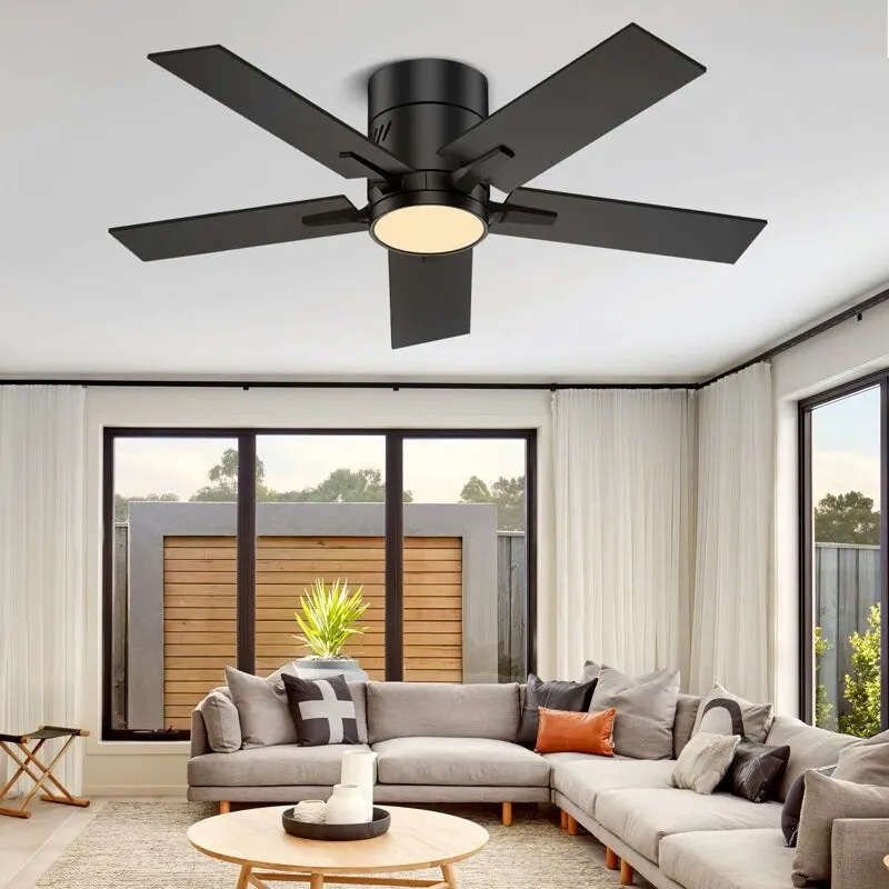 42 inch Black Ceiling Fan with Bluetooth and Remote Control