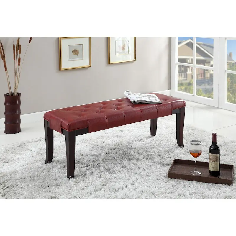 Copper Grove Bloodroot Linon Tufted Ottoman Bench