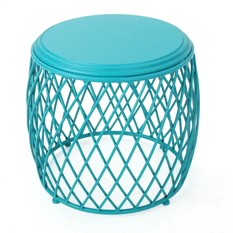 Round Lattice Side Table, 19-inch (48 cm) Diameter
