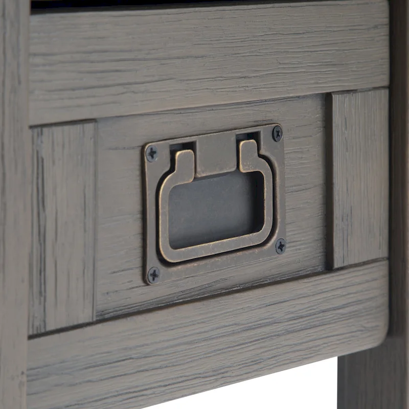 WYNDENHALL Garret SOLID ACACIA WOOD 14 inch Wide Rectangle Rustic Narrow Side Table - 14 W x 24 D x 20 H