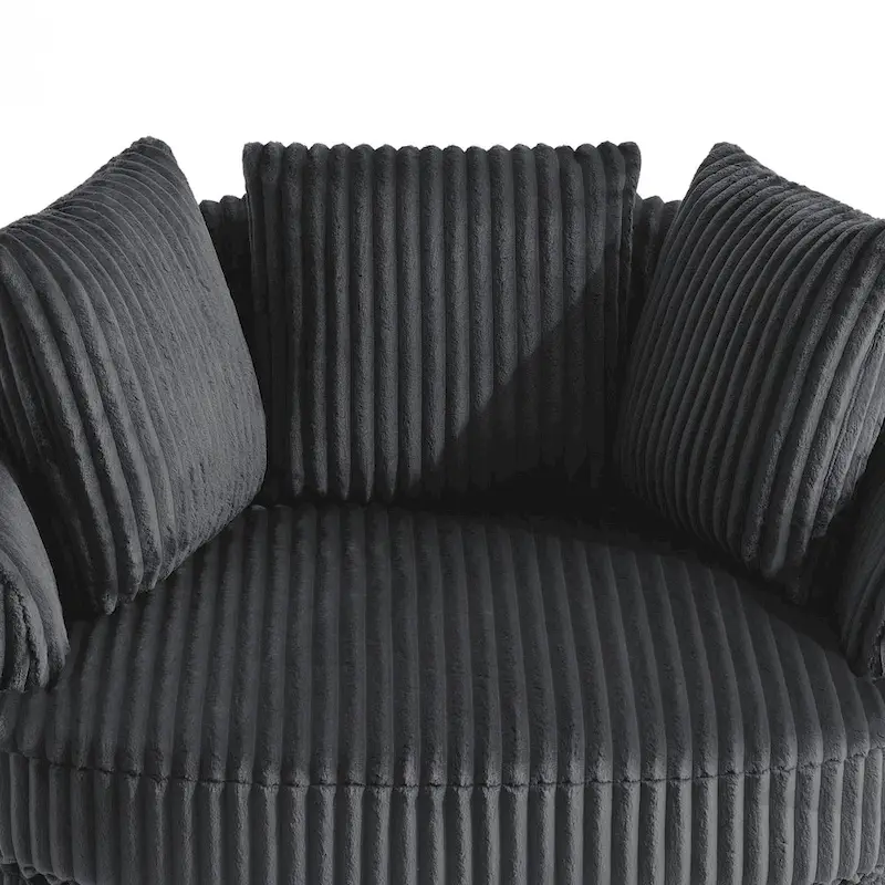 Swivel Tub Chair With Integrated Armrests And Removable, Washable Cover