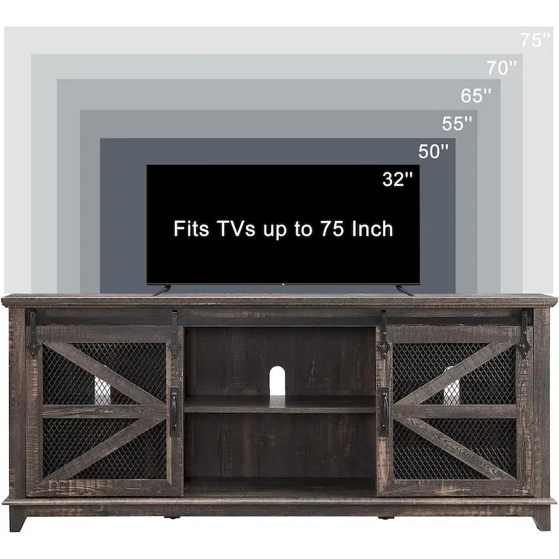 Industrial & Farmhouse TV Stand, Entertainment Center, TV Console