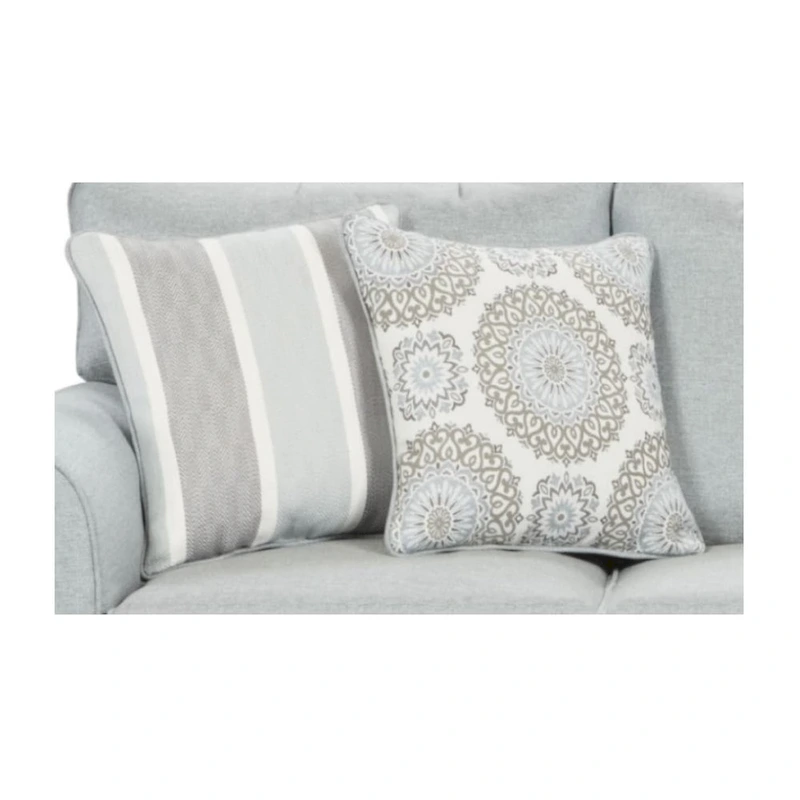 Grande Mist Round Arm Transitional Baby Blue Sofa