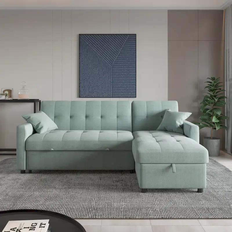 82 Wide Reversible Sleeper Sofa & Chaise