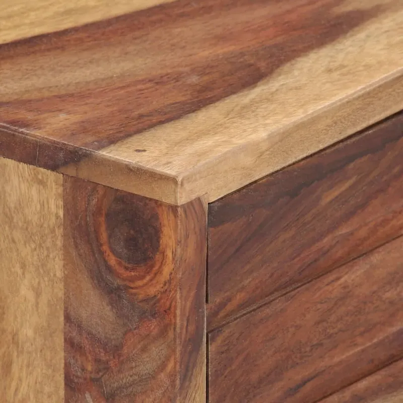 vidaXL TV Stand 55.1  x11  x18.5   Solid Wood Sheesham