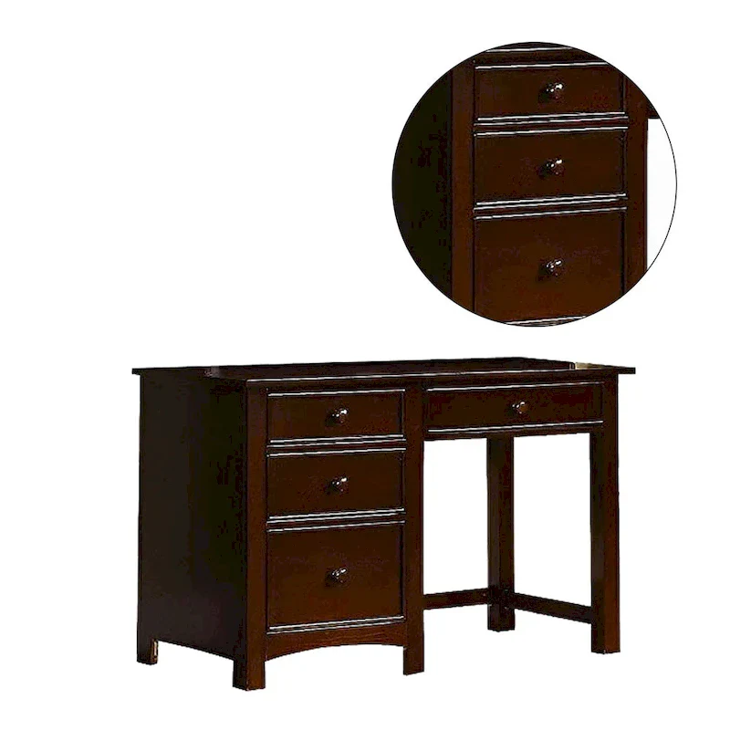 Wooden Desk with Four Drawers