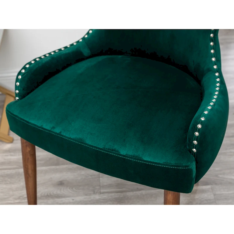 Roundhill Furniture Lindale Mid-century Modern Velvet Accent Chair
