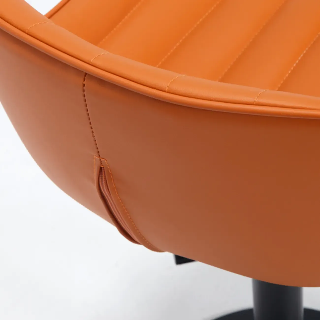 Industrial Modern Adjustable Pedestal Swivel Leather Bar Stools